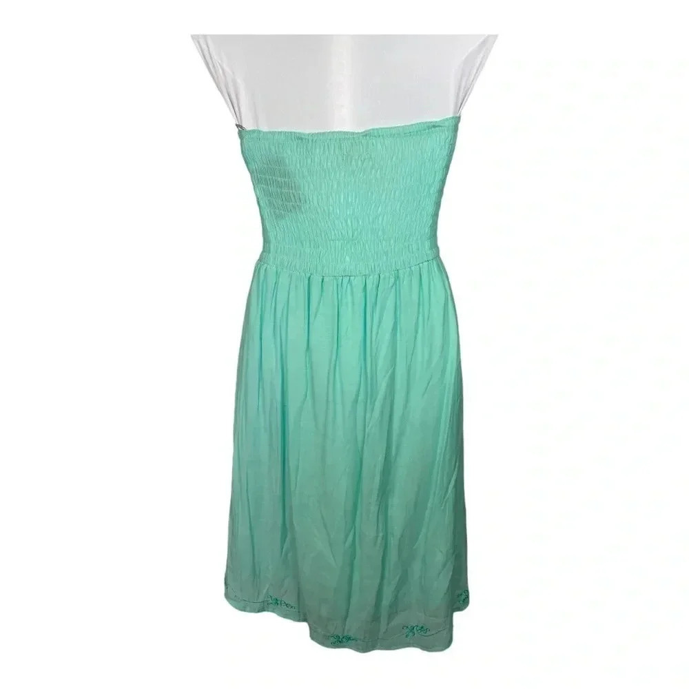🌸 BY THE SEA Strapless Ocean Green Dress - Picture 2 of 8